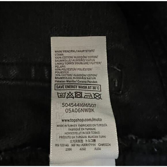 Topshop Moto Kiri Shorts in Washed Black Size 6 - Picture 10 of 12